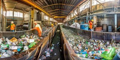 verspilling sorteren en recycling foto