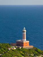 vuurtoren van capri eiland, Italië, Europa foto