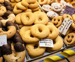 bussolai koekjes typisch van de eiland van Burano in Venetië. foto