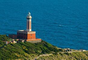 vuurtoren van capri eiland, Italië, Europa foto