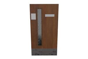 3d renderen houten kantoor deur foto