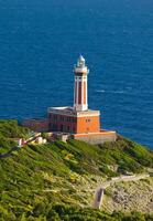 vuurtoren van capri eiland, Italië, Europa foto