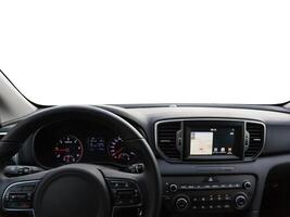 visie van een auto dashboard foto