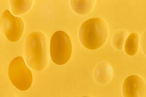 textuur van zwitserse kaas, close-up foto