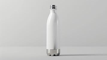 blanco mockup van een dubbelwandig vacuüm geïsoleerd water fles foto