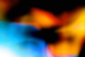 kleurrijke abstracte retro vervagen lichte kleur overlay textuur natuurlijke holografische op zwart. foto