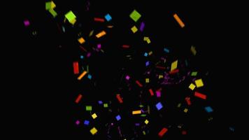 veel kleurrijke regenboog confetti schitteren abstracte textuur overlays glitter gouden deeltjes op zwart. foto
