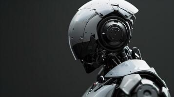portret van een android robot, concept van technisch steun. neurale netwerk foto