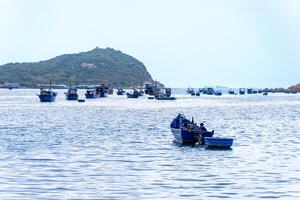 visie van vinh hoi baai, nui chua nationaal park, ninh donderdag provincie, Vietnam foto