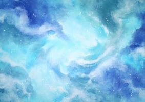 blauwe sterrenhemel in aquarel foto