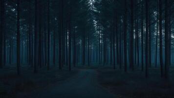 herfst donker boom Woud panorama landschap foto