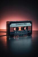 een cassette voor muziek- of retro-thema projecten foto