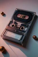 een cassette voor muziek- of retro-thema projecten foto