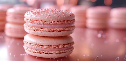 een macarons glinsterende couture, fashioned voor een schouwspel van smaak en schoonheid foto