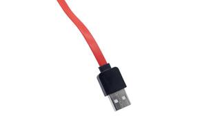 rood USB kabel geïsoleerd Aan wit achtergrond foto