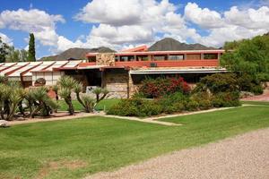 Scottsdale Arizona 30 augustus 2008 frank lloyd wrights home in scottsdale, az bekend als taliesin west foto