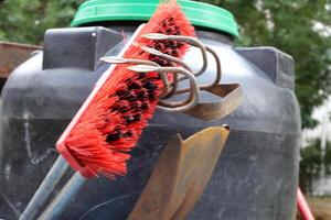 hand- gereedschap voor nat schoonmaak van gebouwen foto