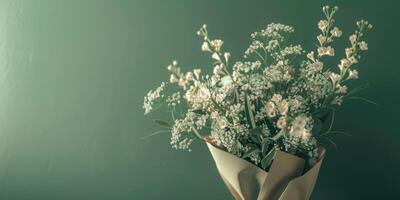 groen bloem boeket arrangement geschenk, ai foto