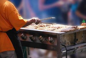 Koken pittig kebab Bij straat eerlijk, foto