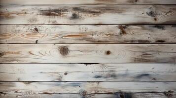 vuil wit hout plank textuur, ai foto