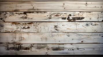 vuil wit hout plank textuur, ai foto