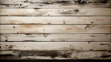 vuil wit hout plank textuur, ai foto