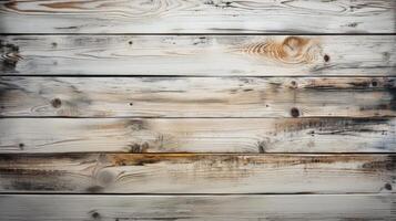 vuil wit hout plank textuur, ai foto