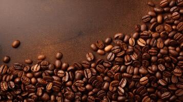 koffie bonen cafeïne bruin textuur, ai foto
