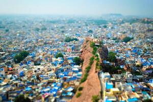 antenne visie van jodhpur blauw stad. jodhpur, rajasthan, Indië foto
