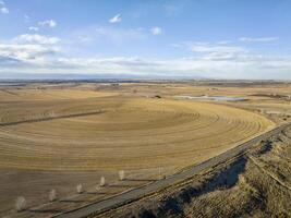 bouwland in noordelijk Colorado antenne visie foto