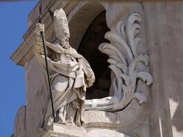 detail van ortigia hoofd kathedraal in Siracusa Syracuse stad in Sicilië, Italië foto