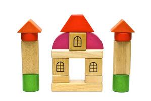 gekleurde houten speelgoed foto