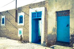 typisch straat van gafsa, Tunesië foto