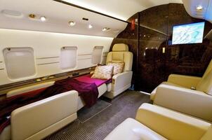 vip business interieur jet-vliegtuig foto