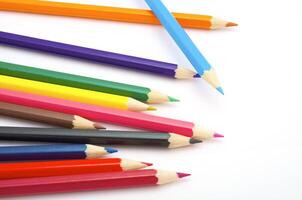 reeks gekleurde potloden voor de schetsen foto