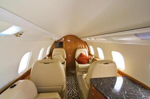 vip business interieur jet-vliegtuig foto