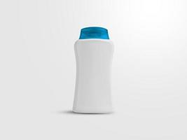 samenstelling van 3D-rendering plastic fles setup voor mock-up sjabloon. lege plastic fles geïsoleerd op een witte achtergrond klaar voor uw ontwerp. cosmetische fles voor crème, zeep, shampoo of lotion foto