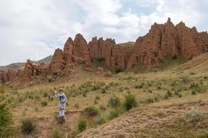assy plateau in tien-shan berg Kazachstan foto