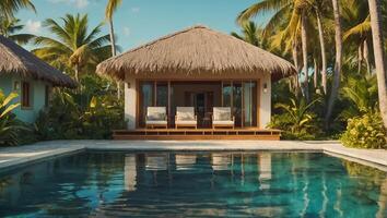 verbijsterend bungalow Aan de Bahamas eilanden foto
