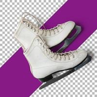 witte schaatsschoenen voor kerstcadeau foto