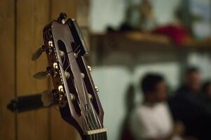 primeur van de akoestische gitaar foto