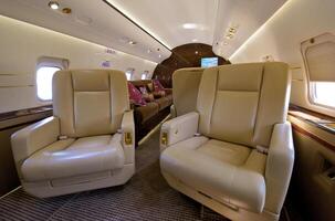 vip business interieur jet-vliegtuig foto