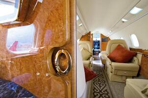 vip business interieur jet-vliegtuig foto