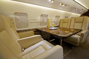 vip business interieur jet-vliegtuig foto