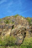 rotstekeningen binnen de archeologisch landschap van tamgaly. Almaty Oppervlakte, Kazachstan foto