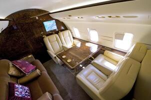 vip business interieur jet-vliegtuig foto