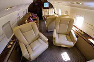 vip business interieur jet-vliegtuig foto