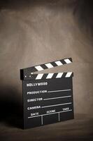 een film productie klapstok bord. foto