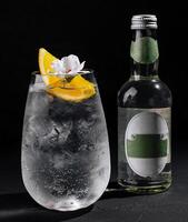 verfrissend gin en tonic cocktail met citrus garneer foto