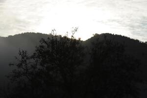 mist in de bergen, Spanje foto